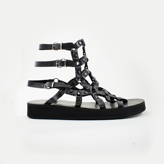 Gaia Black Sandals